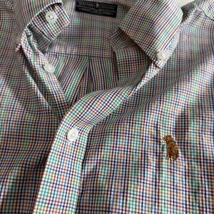 Southern Casanova Multicolor Checkered Button Down  Large